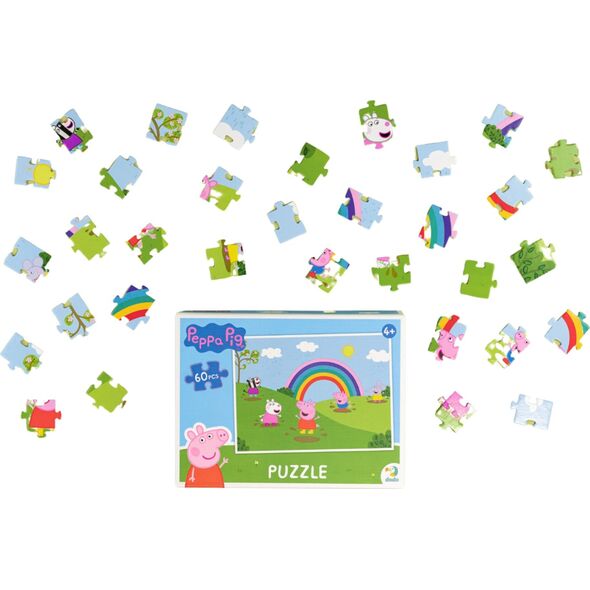 Dodo PUZZLE ŚWINKA PEPPA 60 ELEMENTÓW PEPPA PIG UKŁADANKA DLA NAJMŁODSZYCH