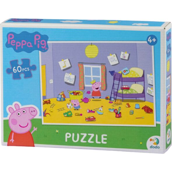 Dodo PUZZLE "ŚWINKA PEPPA" ZABAWA 60 ELEMENTÓW KOLOROWA UKŁADANKA DLA DZIECI