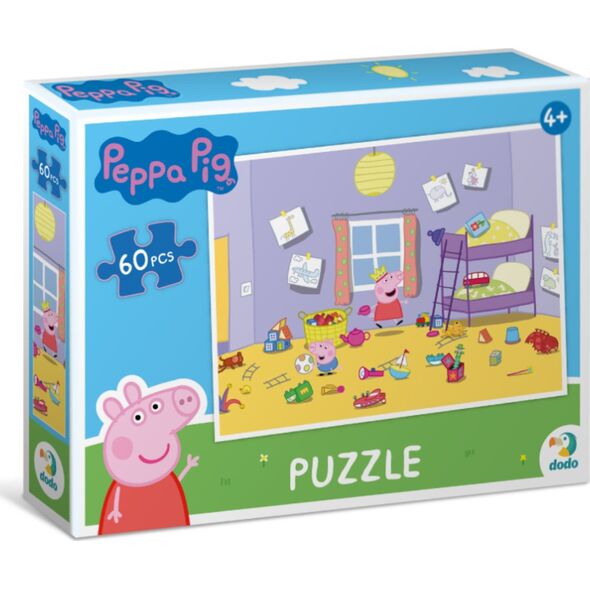 Dodo PUZZLE "ŚWINKA PEPPA" ZABAWA 60 ELEMENTÓW KOLOROWA UKŁADANKA DLA DZIECI