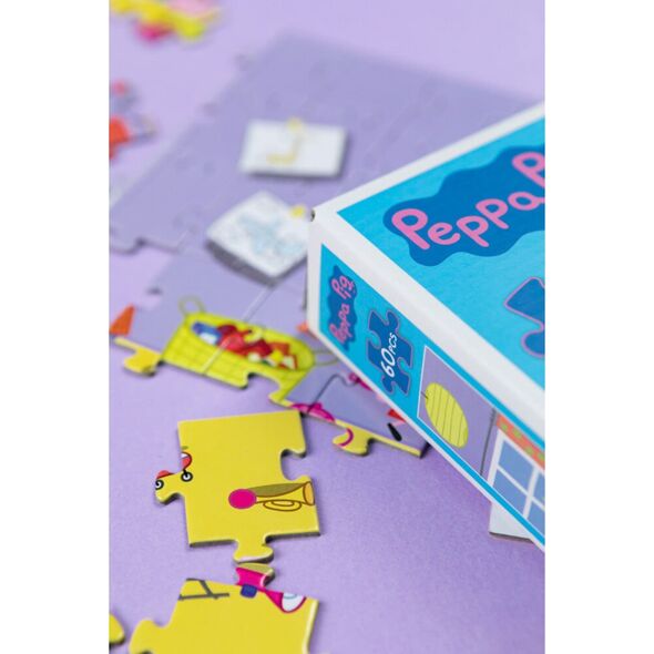 Dodo PUZZLE "ŚWINKA PEPPA" ZABAWA 60 ELEMENTÓW KOLOROWA UKŁADANKA DLA DZIECI