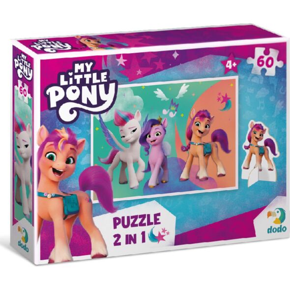 Dodo PUZZLE MY LITTLE PONY Z FIGURKĄ KUCYKA UKŁADANKA 60 ELEMENTÓW DLA DZIECI