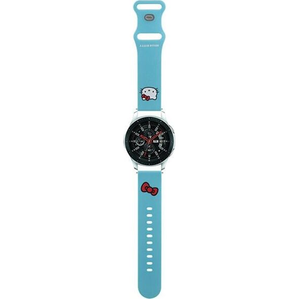 HelloKitty Hello Kitty Pasek Uniwersalny HKUWLSCHBLB Silicone Kitty Head niebieski/blue 22mm