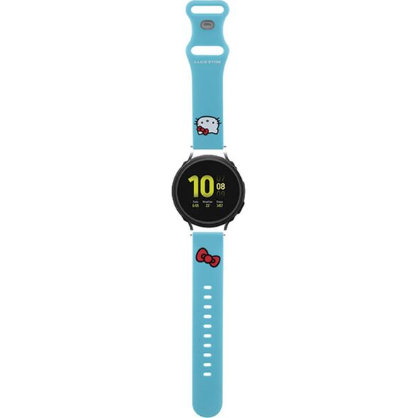 HelloKitty Hello Kitty Pasek Uniwersalny HKUWLSCHBLB Silicone Kitty Head niebieski/blue 22mm