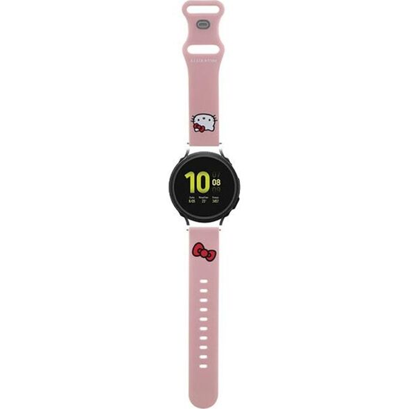 HelloKitty Hello Kitty Pasek Uniwersalny HKUWMSCHBLP Silicone Kitty Head różowy/pink strap 20mm