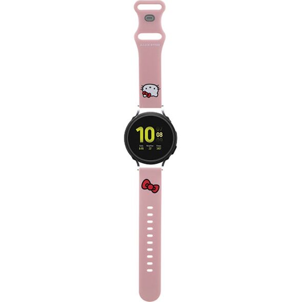 HelloKitty Hello Kitty Pasek Uniwersalny HKUWMSCHBLP Silicone Kitty Head różowy/pink strap 20mm