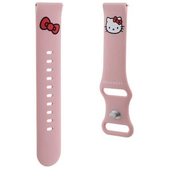 HelloKitty Hello Kitty Pasek Uniwersalny HKUWMSCHBLP Silicone Kitty Head różowy/pink strap 20mm