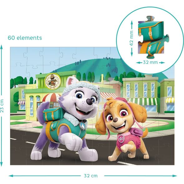 Dodo PUZZLE 2w1 PSI PATROL 60 ELEMENTÓW KOLOROWANKA I UKŁADANKA W JEDNYM