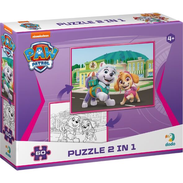 Dodo PUZZLE 2w1 PSI PATROL 60 ELEMENTÓW KOLOROWANKA I UKŁADANKA W JEDNYM