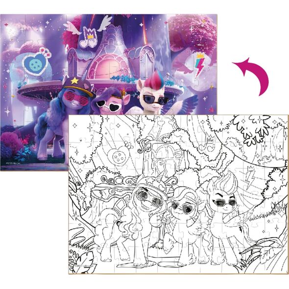Dodo PUZZLE 2w1 "MY LITTLE PONY" 60 ELEMENTÓW KOLOROWANKA I UKŁADANKA W JEDNYM