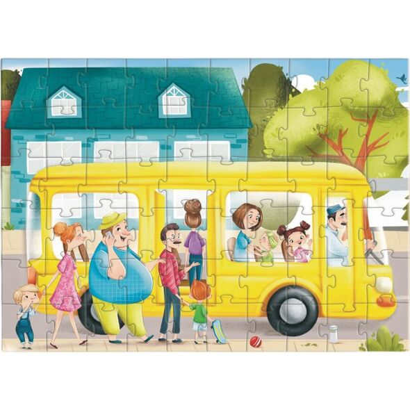 Dodo PUZZLE "GWAR OBOK AUTOBUSU" KOLOROWA I UROCZA UKŁADANKA 60 ELEMENTÓW