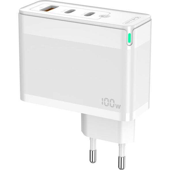 Ładowarka Jellico Ładowarka Sieciowa GaN 100W 1x QC3.0 USB + 2x PD USB-C Jellico C118 biała