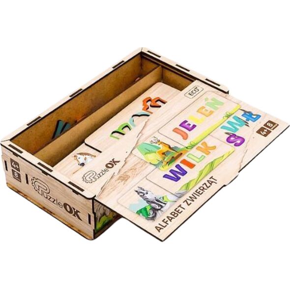 PuzzleOK Puzzle Układanka Alfabet Zwierząt Nauka Pisania Czytania Zwierzęta