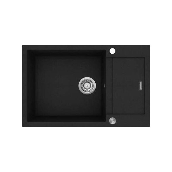 Zlewozmywak Concept Zlewozmywak kuchenny granitowy z ociekaczem CZARNY DG05L60bc
