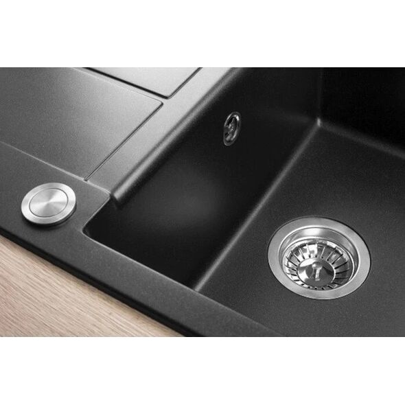 Zlewozmywak Concept Zlewozmywak kuchenny granitowy z ociekaczem CZARNY DG05L60bc