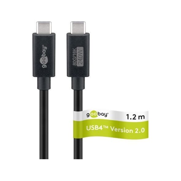 Kabel USB Goobay USB-C - USB-C 1.2 m Czarny