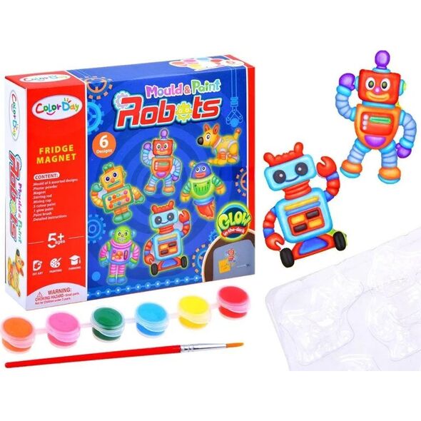 Jokomisiada Zestaw zrób sam magnesy Roboty gips farby ZA3278