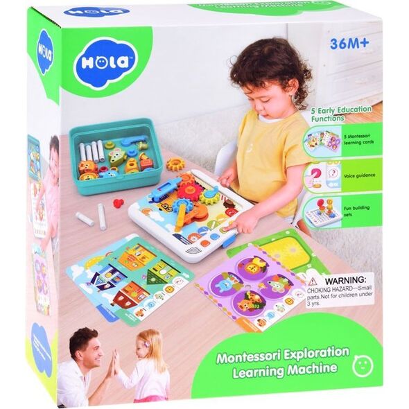 Jokomisiada Hola interaktywny Panel nauka emocji liczb figur Montessori ZA4652