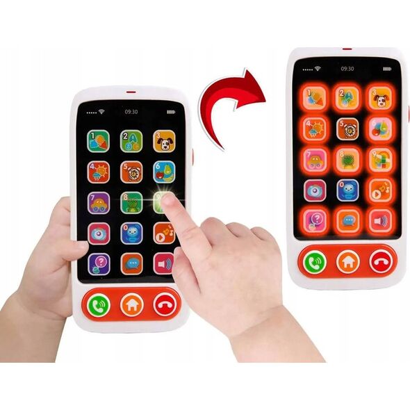 Jokomisiada Telefon smartfon dotykowy interaktywny dla malucha światła melodie ZA4660