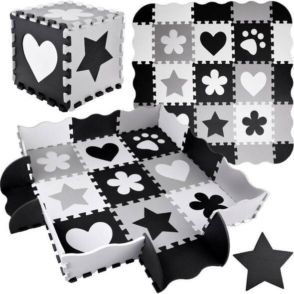 Jokomisiada Puzzle piankowe kontrastowa mata kształty ZA4782