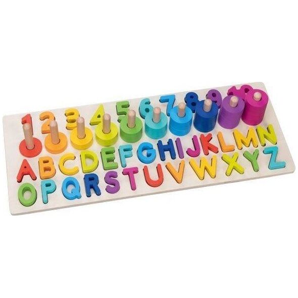 Goki Litery i cyfry - puzzle alfanumeryczne układanka montessori - 91 el.