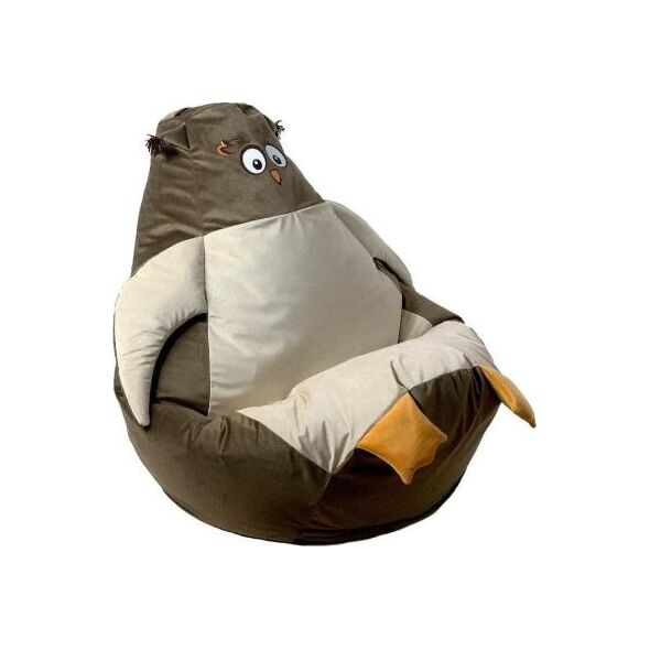 Go Gift Pufa worek sako SOWA brąz-beż XL 130x90