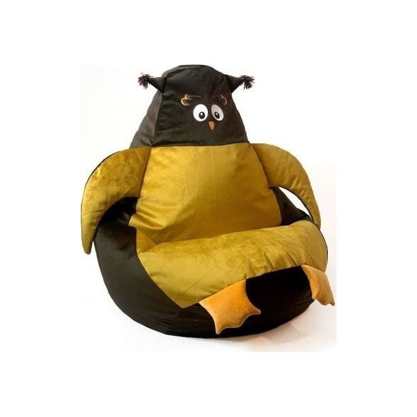 Go Gift Pufa worek sako SOWA brąz-złoty XL 130x90