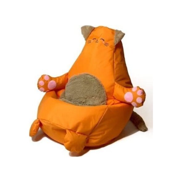 Go Gift Pufa worek sako KOTEK pomarańczowy L 105x80