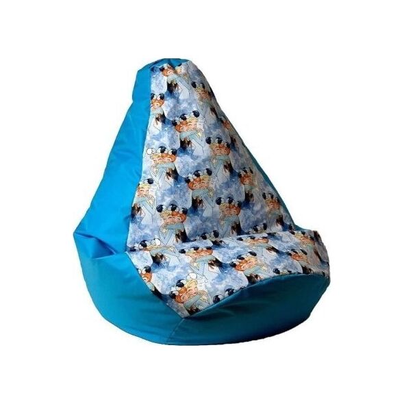 Go Gift Pufa worek sako GRUSZA DRUK niebieski-Kraina Lodu L 105x80