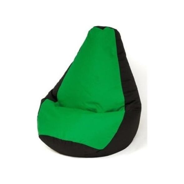 Go Gift Pufa worek sako GRUSZA czarny-zielony XXL 140x100