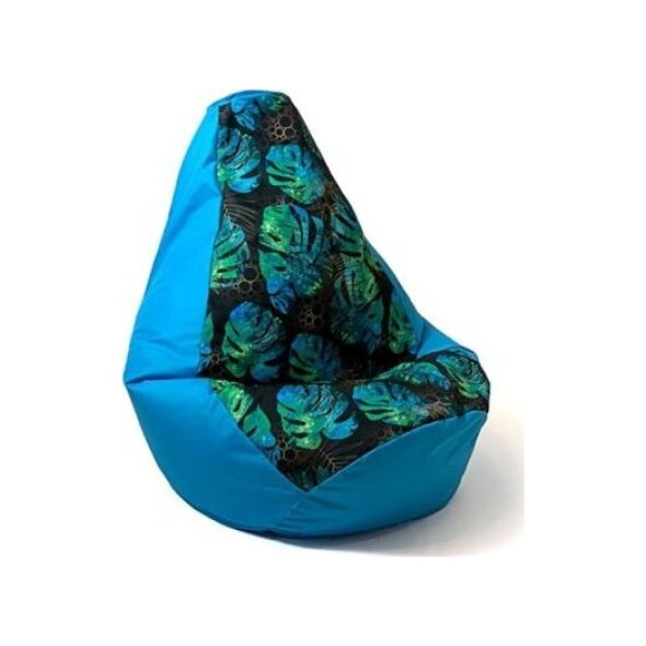 Go Gift Pufa worek sako GRUSZA DRUK niebieski-monstera XXL 140x100