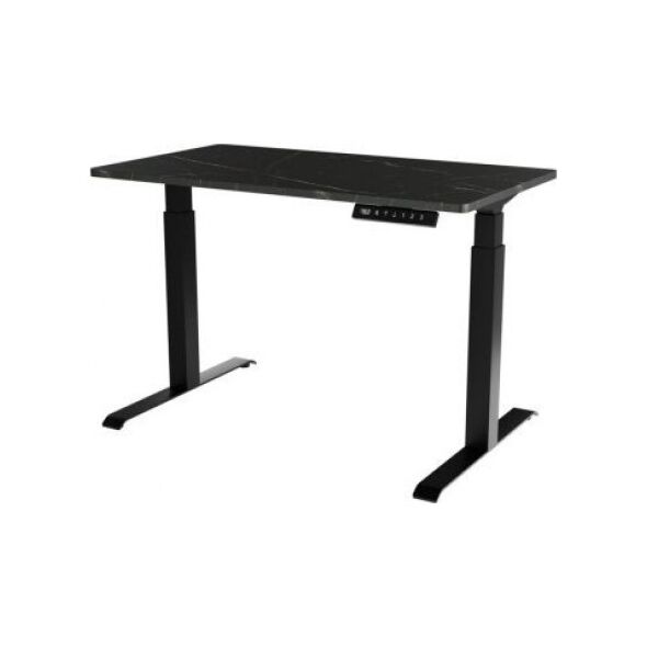 Biurko Cama Meble Biurko z el. reg. wys. MOON 121x67 czarny/san sebas