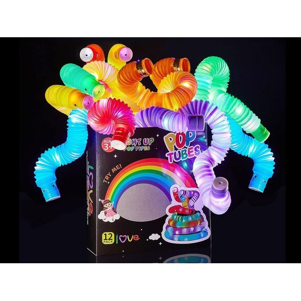 Jokomisiada POP TUBE rurki sensoryczne świecące LED 12szt ZA4709