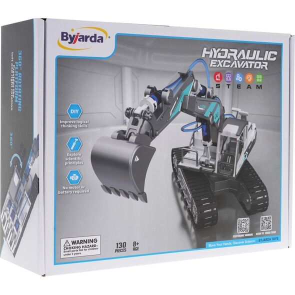 Triton Koparka Hydrauliczna do Składania dla dzieci 8+ Ruchome elementy + Części konstrukcyjne 130 el.