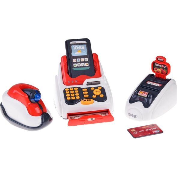 Jokomisiada Zestaw Mini Market Kasa Skaner Czytnik kart zestaw do sklepu ZA4636