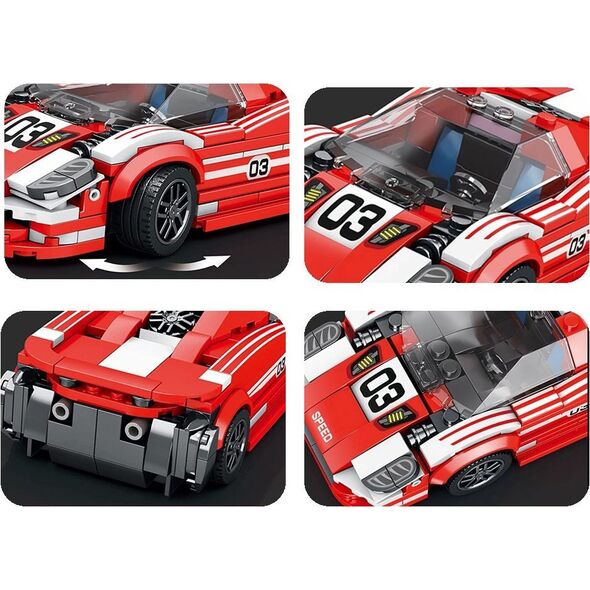 Jokomisiada Sportowe czerwone Auto 917 Techniczne Klocki 355 ele ZA4754