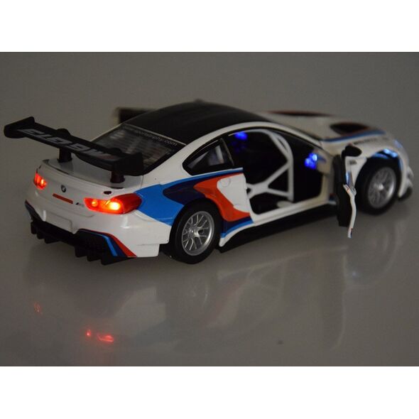 Jokomisiada Auto metalowe model sportowe BMW M6 GT3 skala 1:32 światło dźwięk ZA4613