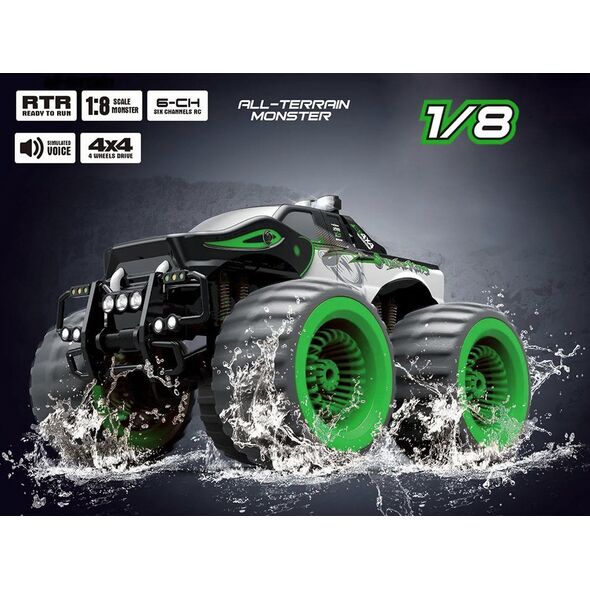 Jokomisiada Olbrzymie Auto Monster Snake 4x4 muzyka światła drift 360st. Pilot RC0633