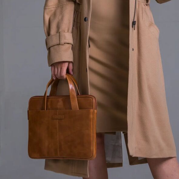 Torba dbramante Silkeborg 13" (2nd Gen.) - Full grain leather bag for notebook until 13" - Black