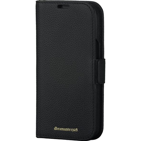 dbramante New York - 2-in-1 Leather Wallet for iPhone 15 Plus - Night Black