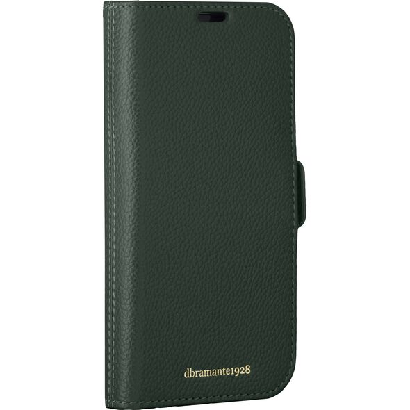 dbramante New York - 2-in-1 Leather Wallet for iPhone 15 - Evergreen