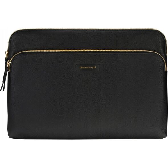 Torba dbramante Paris+ Pebbled full-grain leather sleeve for MacBook Pro 14'' and 14'' Laptop - Night Black