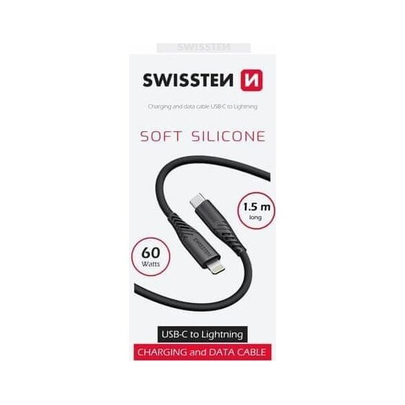 Kabel USB Swissten USB-C - USB-C 1.5 m Czarny (71534010)