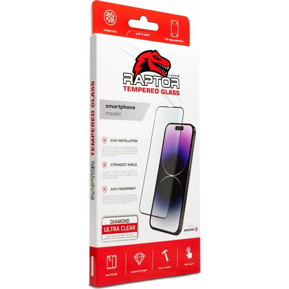 Swissten Raptor Diamond Ultra Clear 3D Tempered Glass for iPhone 15 Pro