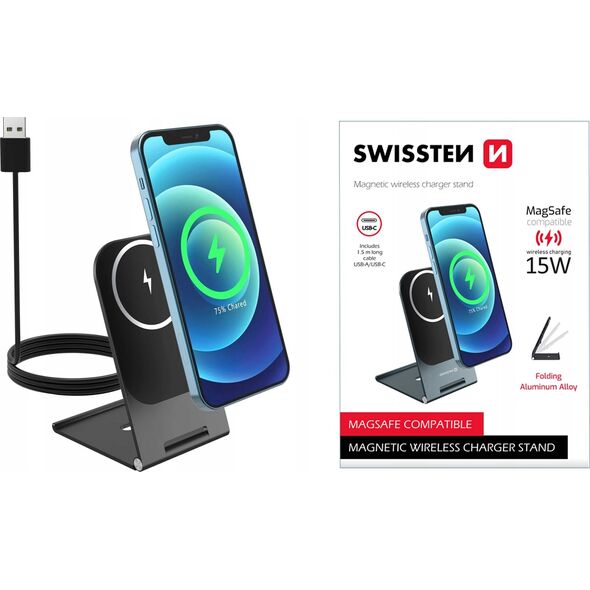 Ładowarka Swissten Wireless Charger Ultra Thin (Magsafe Compatible)