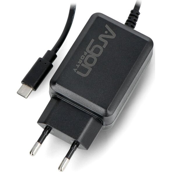 Argon40 Zasilacz Argon40 V2 USB typ C 5,25V/3,5A do Raspberry Pi 4B - czarny}