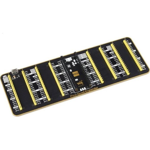 Waveshare Pico Quad Expander - poczwórny ekspander wyprowadzeń 2 x 20 GPIO - do Raspberry Pi Pico - Waveshare 19361}