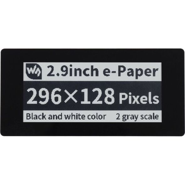Waveshare Wyświetlacz dotykowy E-paper E-Ink - 2,9'' 296x128px - SPI/I2C - czarno-biały - do Raspberry Pi Pico - Waveshare 20051}