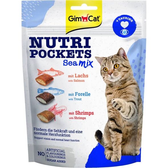 Triton GIMCAT NUTRI POCKETS Sea Mix Tauryna 150g