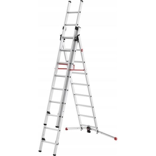Hailo HAILO S100 Hailo ProfiLOT ladder combinable aluminum / 2x9+1x8 steps 039309507