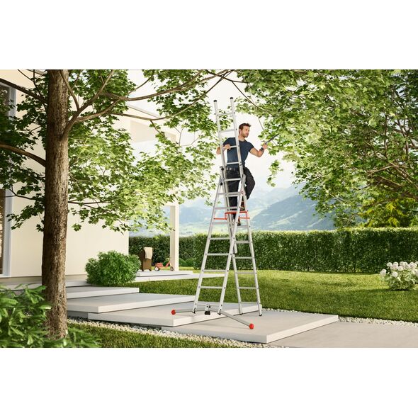 Hailo HAILO S100 Hailo ProfiLOT ladder combinable aluminum / 2x9+1x8 steps 039309507